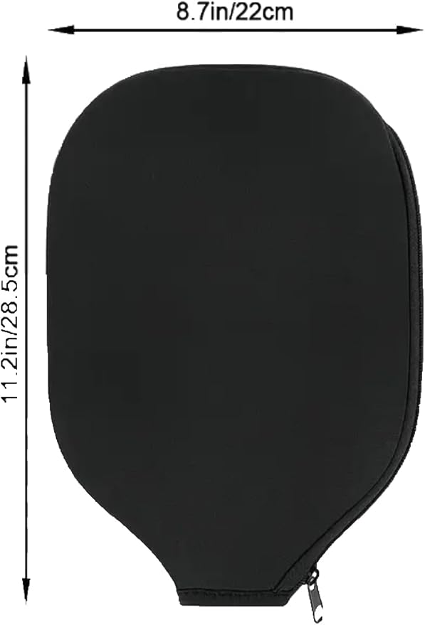 Pickleball Neoprene Paddle Cover - Made of Quality Material - Provides Effective Protection For Your Paddle | Solid Black