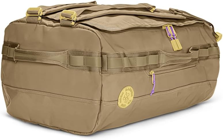 Baboon to the Moon Go-Bag Big Duffle Bag - Detachable Straps, Stylish, Compact, Large Travel Bag Lightweight, Durable, Water-Resistant for Men and Women (Kraft Paper)
