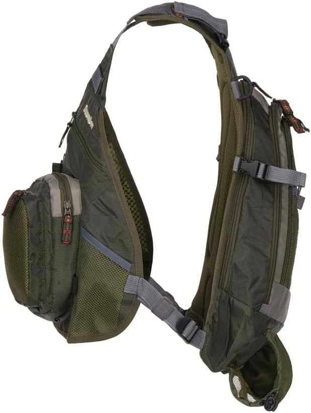 Snowbee Fly Vest Backpack – One‑Size Adjustable Fly Fishing Vest with Built‑in Expandable Backpack, 840D Rip‑Stop Waterproof Fabric & Multiple Gear Pockets for River & Bank Anglers