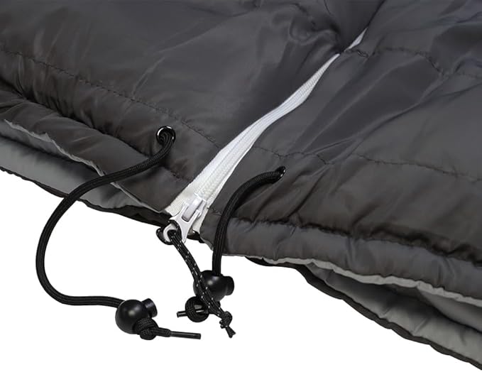 Thermotuff Wearable Sleeping Bag with Dual Hoodie, Long Sleeves, Pockets & Adjustable Drawstring - Ideal for Camping, Cold Weather Hiking, and Stadium Sak Blanket