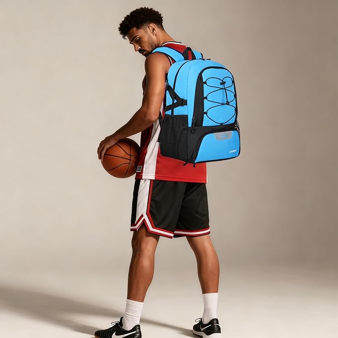 Goloni Basketball Backpack,Large Sports Bag with Ball Compartment & Shoe Compartment,Basketball Bag Fit Volleyball, soccer,Gym
