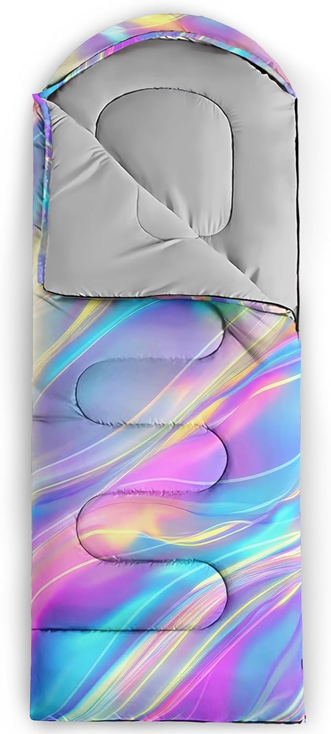 QOOMO Camping Sleeping Bags,3 Season Warm & Cool Weather,Lightweight,Waterproof Sleeping Bags for Adults & Kids,Traveling,and Outdoors,Camping Gear Equipment