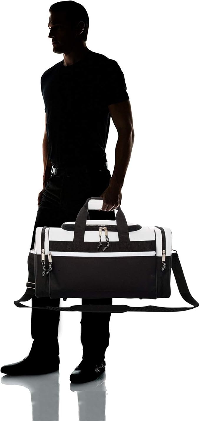 DALIX 17" Blank Duffle Bag Duffel Bag Travel Size Sports Durable Gym Bag