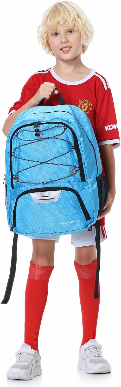 Youth Soccer Bag-Soccer Backpack&Backpack for Football Basketball,with Ball Compartment Separate Cleat Package
