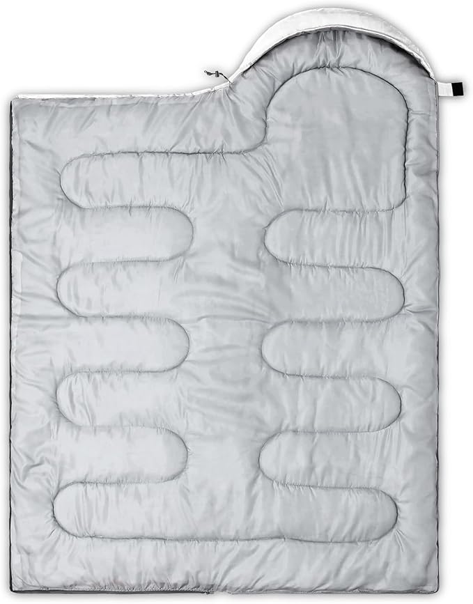 QOOMO Camping Sleeping Bags,3 Season Warm & Cool Weather,Lightweight,Waterproof Sleeping Bags for Adults & Kids,Traveling,and Outdoors,Camping Gear Equipment