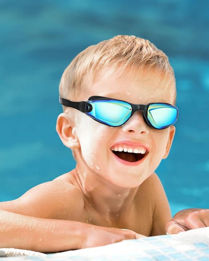 Aegend Swim Goggles - Kids Swimming Goggles for 3-14 Boys Girls Youth No Leaking Clear Vision