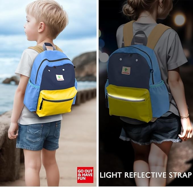 atgark Kids Backpacks For Girls Boys, School & Travel, Large, 15" H, Unisex, Lelon-shark- L, Water Resistant, Animals Pattern, 1 L, Nylon