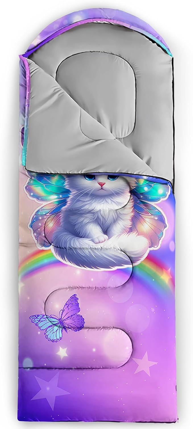 QOOMO Camping Sleeping Bags,3 Season Warm & Cool Weather,Lightweight,Waterproof Sleeping Bags for Adults & Kids,Traveling,and Outdoors,Camping Gear Equipment