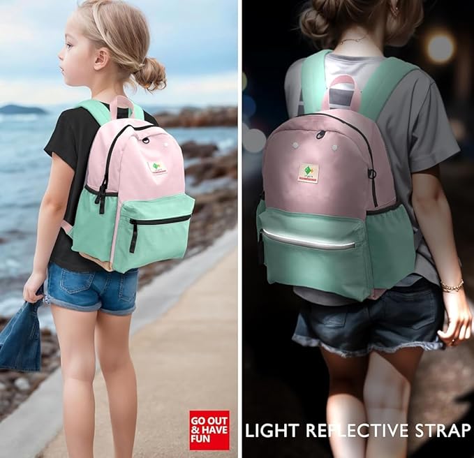 atgark Kids Backpacks For Girls Boys, Backpack Kindergarten Elementary School, Bookbag Backpack For Kids, For School & Travel, Large, K-rose-lemonade- L