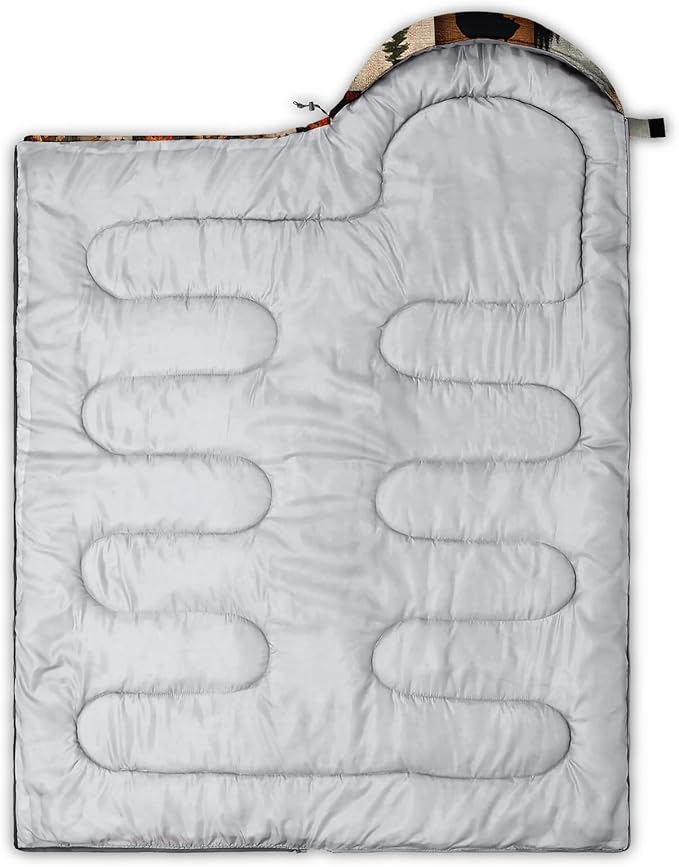 QOOMO Camping Sleeping Bags,3 Season Warm & Cool Weather,Lightweight,Waterproof Sleeping Bags for Adults & Kids,Traveling,and Outdoors,Camping Gear Equipment