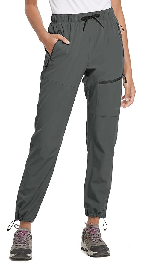 baleaf Women's Hiking Pants Quick Dry Lightweight Water Resistant Elastic Waist Cargo Pants for All Seasons