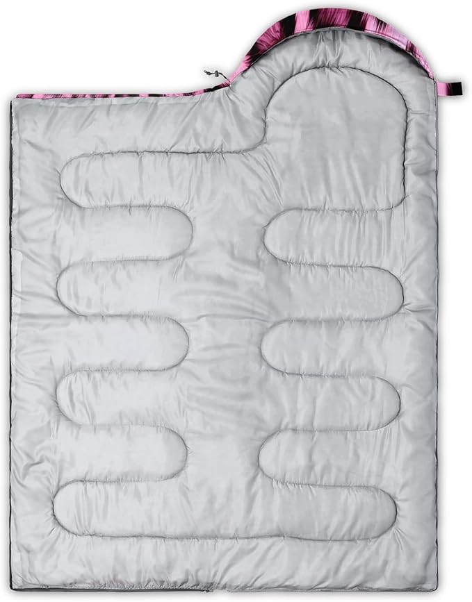QOOMO Camping Sleeping Bags,3 Season Warm & Cool Weather,Lightweight,Waterproof Sleeping Bags for Adults & Kids,Traveling,and Outdoors,Camping Gear Equipment