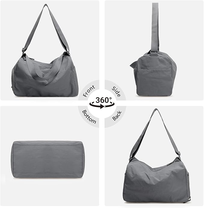 Small Gym Bag for Women Sports Duffel Bag with Shoes Compartment, Waterproof Travel Duffel Bag Carry on Bag Overnight Bag Weekender Bags for Workout Swimming Yoga Dance