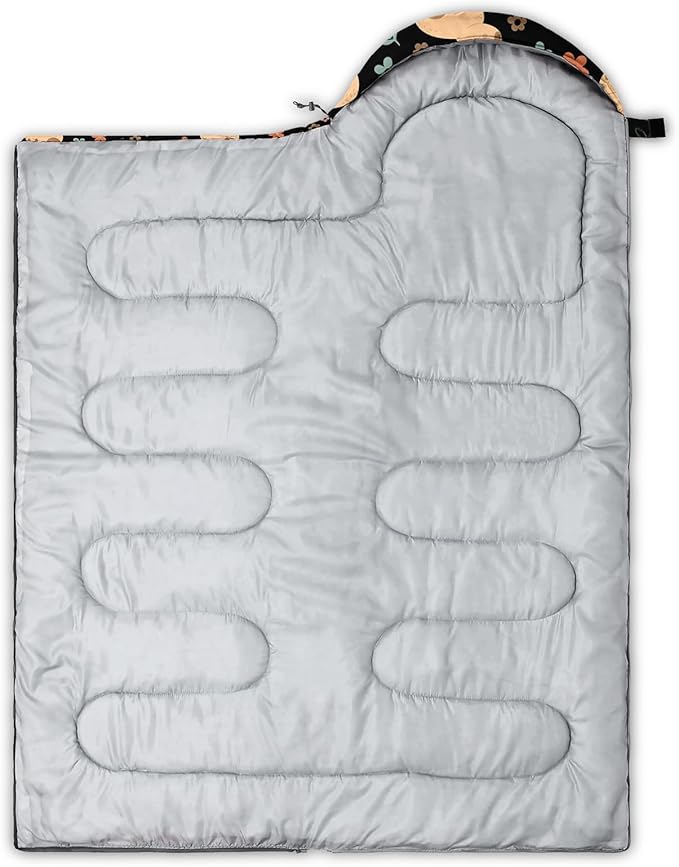 QOOMO Camping Sleeping Bags,3 Season Warm & Cool Weather,Lightweight,Waterproof Sleeping Bags for Adults & Kids,Traveling,and Outdoors,Camping Gear Equipment
