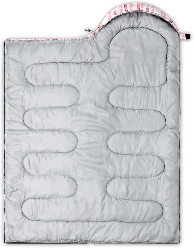 QOOMO Camping Sleeping Bags,3 Season Warm & Cool Weather,Lightweight,Waterproof Sleeping Bags for Adults & Kids,Traveling,and Outdoors,Camping Gear Equipment