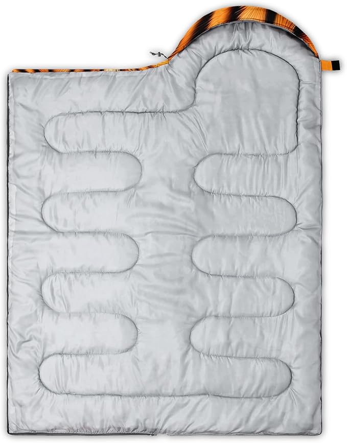 QOOMO Camping Sleeping Bags,3 Season Warm & Cool Weather,Lightweight,Waterproof Sleeping Bags for Adults & Kids,Traveling,and Outdoors,Camping Gear Equipment