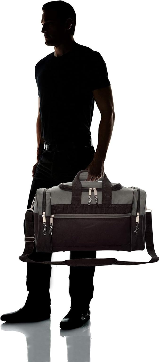 DALIX 17" Blank Duffle Bag Duffel Bag Travel Size Sports Durable Gym Bag
