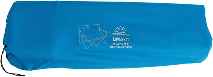 MOUNTAIN SUMMIT GEAR Loveseat Camp Chair - Portable Folding Double Chair with Cup Holders and Carry Bag, Perfect for Camping, Picnics, and Outdoor Adventures by Caddis Sports