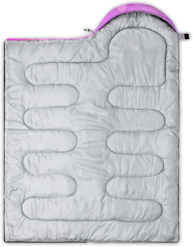 QOOMO Camping Sleeping Bags,3 Season Warm & Cool Weather,Lightweight,Waterproof Sleeping Bags for Adults & Kids,Traveling,and Outdoors,Camping Gear Equipment