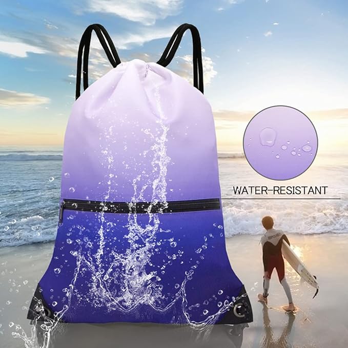 HOLYLUCK Drawstring Backpack Bag Sport Gym Sackpack