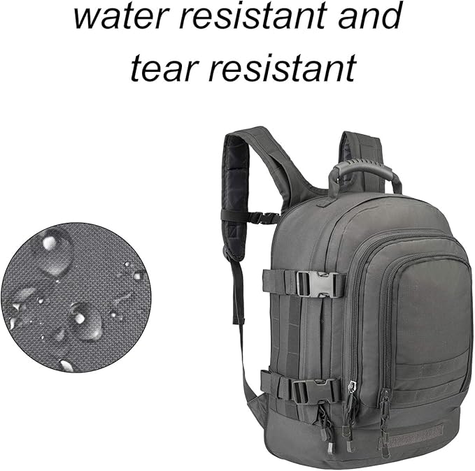 ZSearARMY Tactical Backpacks Assault Pack 3 Day Bag Expandable Backpack Out Bag Classic Case Travel Hiking(Gray, Not with Belt)