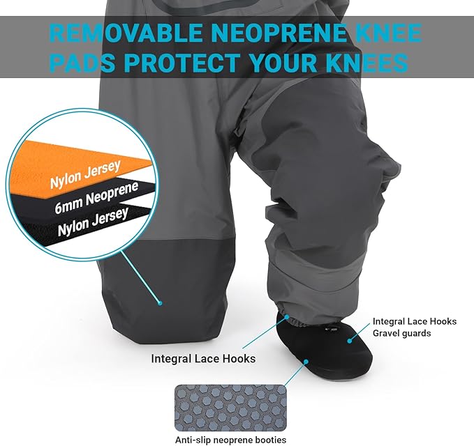 8 Fans Fishing Waders for Men and Women, Chest Waders- Waterproof Bootfoot, Neoprene Waders for Hunting & Fishing