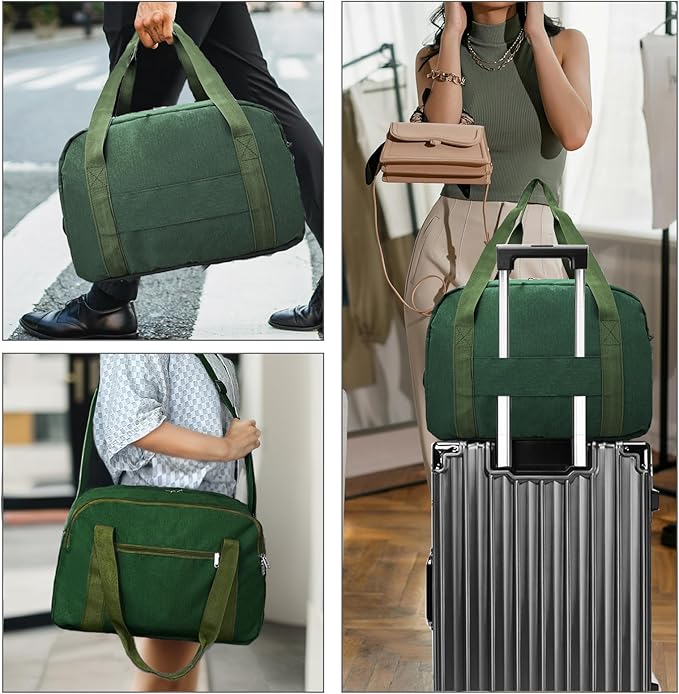 18" Small Carry on Bags for Airplanes with Laptop & Wet Compartment Underseat for Spirit Airlines Personal Item Travel Bag 18x14x8 in Duffle Gym Bag for Women Men