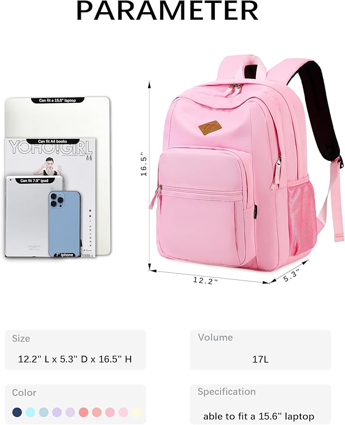 abshoo Classical Basic Travel Backpack For School Water Resistant Bookbag | For School, For School