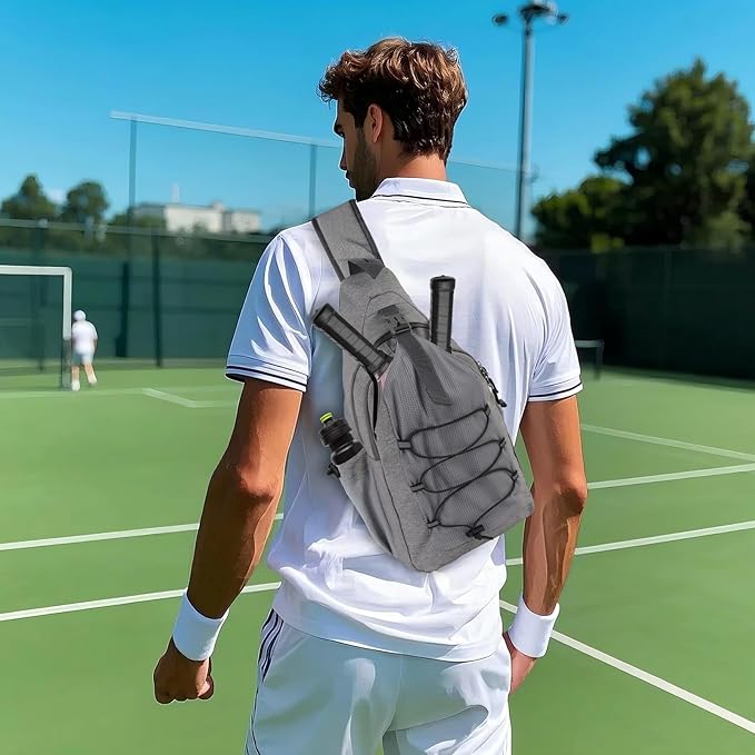 Bag, Crossbody Sling Backpack for Women and Men, Paddle Sports Sling Bag with Large Capacity, Safety Pocket and Fence Hook, Fits 2 Paddles, Gifts for Lovers