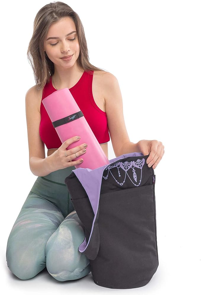 Zenifit Yoga Mat Bag – Versatile Yoga Bag with Mat Straps & Storage Pockets, Holds Yoga & Pilates Mats, Lightweight & Durable