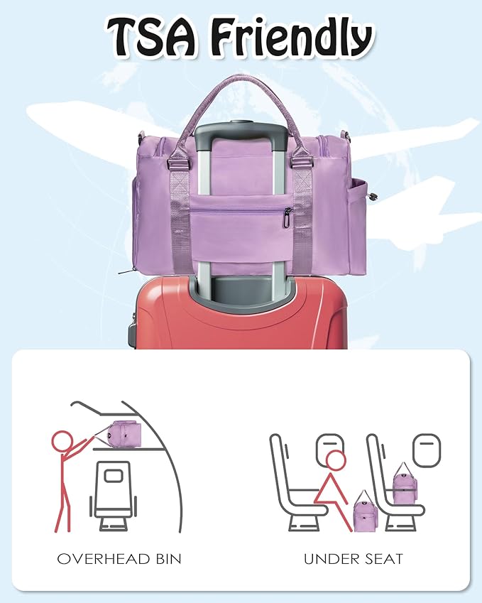 Birthday Gifts for Women Gym Bag: Personalized Weekender bags, Dance Cheer Sports Bag for Girl, Kid Gymnastics Bags, Spa Gifts for Women Girls Teens, stocking stuffers for kids