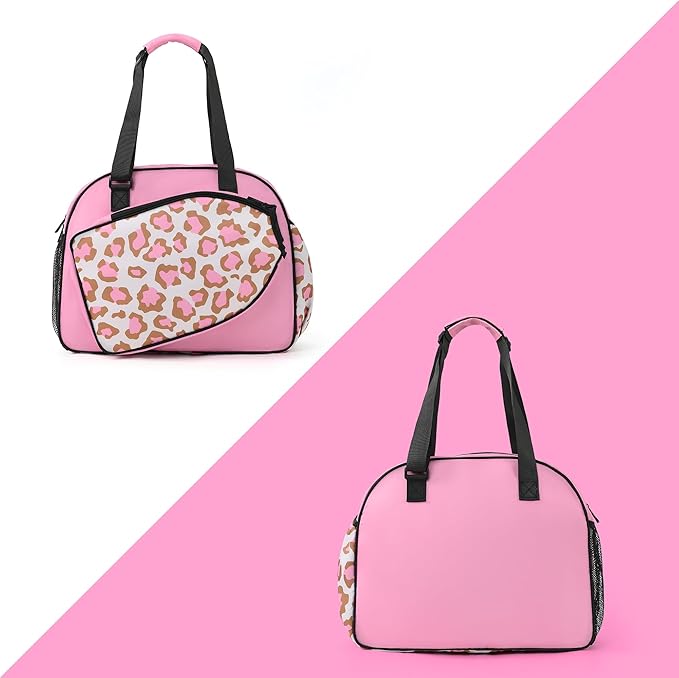 Boulder Bee Pickleball Bags, Premium Pickleball Tote Bag for Girls, Women’s Hand/Shoulder Gym Bag w Water Bottle Holder, with Pickleball Racquet/Paddle Holder