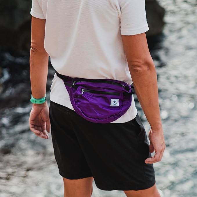 4Monster Hiking Waist Packs Portable,Water Resistant Fanny Bag with Adjustable Strap,Lightweight Crossbody Chest Bag Slim Bag