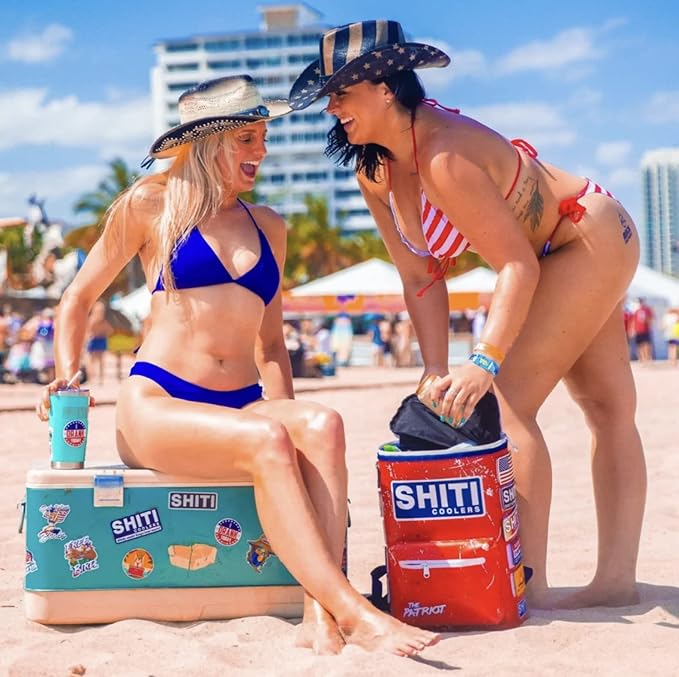 SHITI Coolers Cooler for Camping, Travel, Beach, Soft Lunch Box for Food, Drinks & Ice, Portable, Waterproof 24 Hr Insulated Bag with Shoulder Straps, Customizable