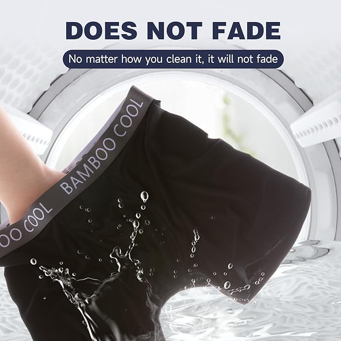 BAMBOO COOL Men's Ultra ComfortSoft Underwear, Moisture Wicking & Breathable No Ride Up Boxer Briefs with Fly, Multipack