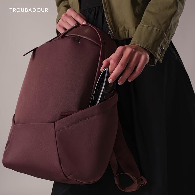 Troubadour Apex 4.0 Compact - 16L Premium Laptop Backpack - Ergonomic & Water Resistant - Designed for Work and Travel - Bronze Red