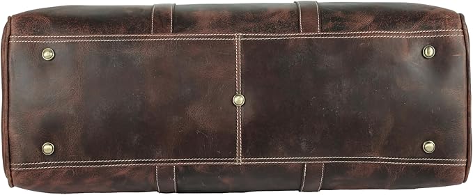 Leather Travel Duffle Bags for Men and Women cabin friendly Weekend Bag Sports Gym airplane carry on overnight duffel