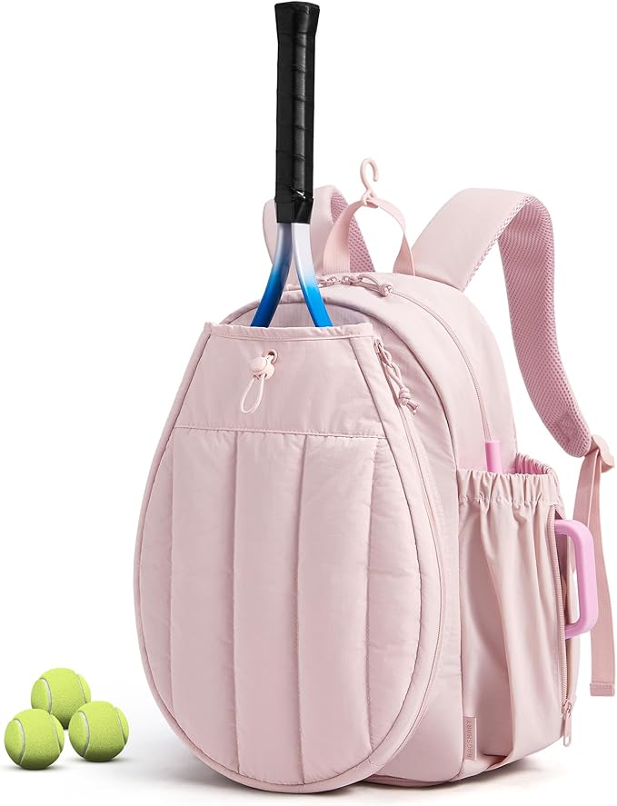 BAGSMART Tennis Gym Bag for Women, Tennis Bag Holds 2 Rackets with Shoe Compartment & Wet Pocket, Sports Duffle Bags fits up to 15.6" Laptop, Women Overnight Weekend Bag