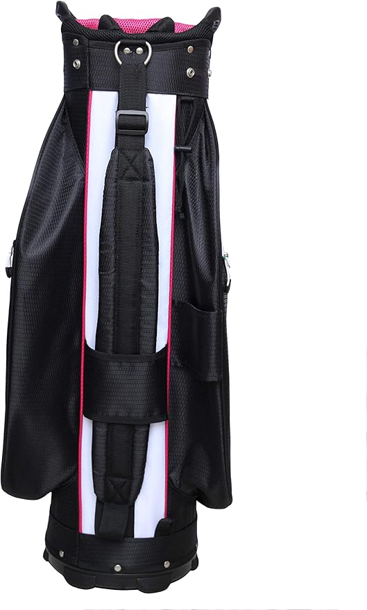 Majek Premium Ladies Black White Teal Pink 80s 1980s Retro Theme Golf Bag