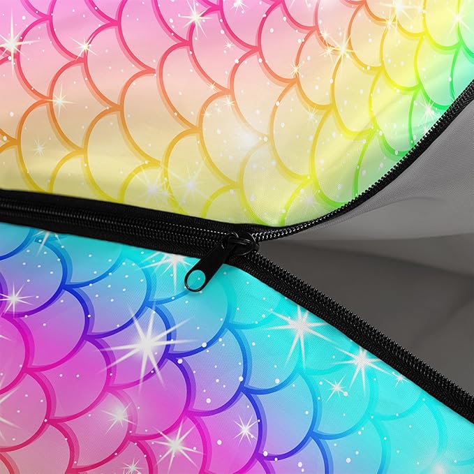 Galaxy Wolf Camping Sleeping Bags Warm & Cool Weather Waterproof Backpacking Blue Purple Starry Sky Sleeping Bag All Seasons Camping, for Adult Kids Boy Girls Camping Gear Equipment, Traveling