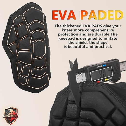 ZODEYI Wrestling Knee Pads Short Knee Sleeve, 2 Pcs Knee Compression Sleeve for Football, Basketball, Volleyball(Black_XL_2 Pcs)