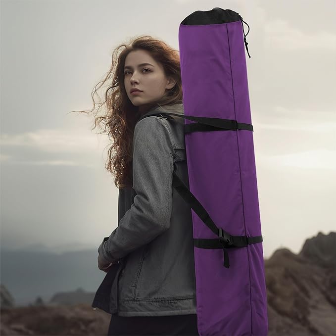 1 Pack 900D 48 Inch Camp Chair Bag Replacement with Shoulder Strap Camp BackPack Folding Chair Fishing Outdoor Storage Bagpack(48 * 16.5 * 10.2Inch) (Purple, XL)