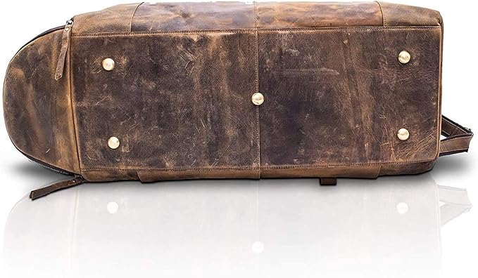 Leather Travel Duffle Bags for Men and Women cabin friendly Weekend Bag Sports Gym airplane carry on overnight duffel