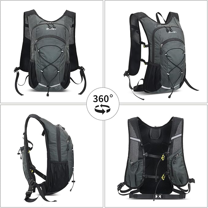 BiYiYun 15L Small Hiking Backpack Lightweight Hydration Backpack for Men Women, Warterproof Hiking Daypack for Travel Cycling