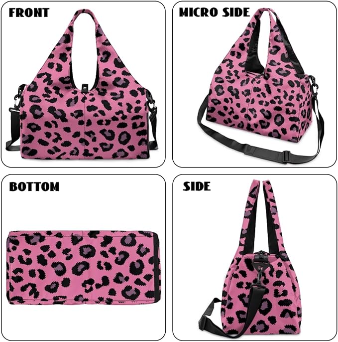 ZCFYGDX Yoga Gym Bag with Removable Adjustable Shoulder Strap, Shoe Compartment & Top Yoga Mat Holder 17.72x8.66x9.84in