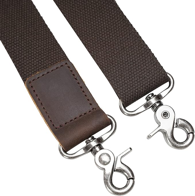 Polare 23” Waterproof Travel Duffel Bag Waxed Canvas Cowhide Leather Trim Luggage for Gym 55L Weekender Overnight Carry on Bag (Brown-23")