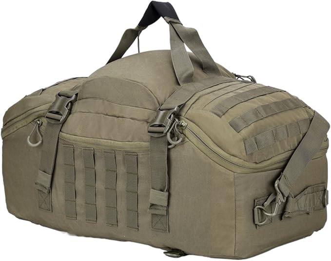 Travel Duffle Bag Gym Bag Duffle Bags with Weekend Overnight Bag for Outdoor Traveling Workout Deployment Sports (Green, 45L)