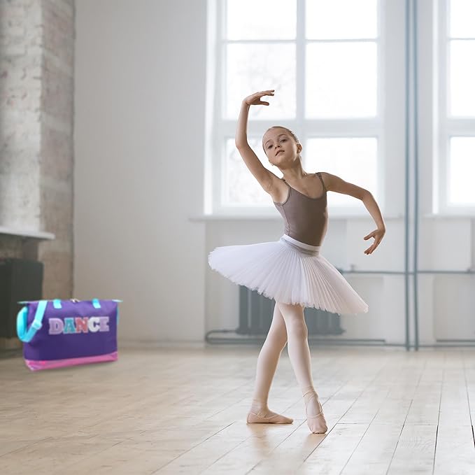 Garment Dance Shoulder Bags for Girls, Teen Dancers, Costumes, Boys | Holographic Glitter Dance Bag for Kids