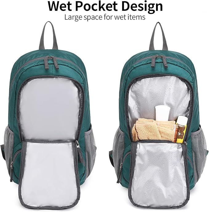 FENGDONG 35L Lightweight Foldable Waterproof Packable Travel Small Hiking Backpack Daypack for men women