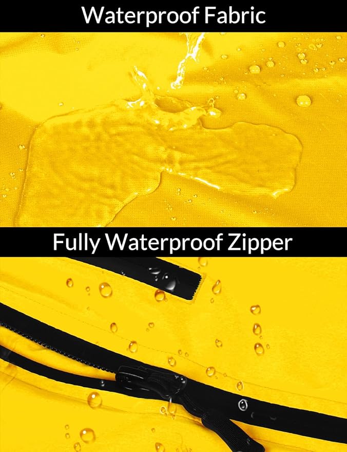 baleaf Men's Rain Jacket Waterproof Windbreaker Raincoat Running Cycling Hiking Gear Hood Lightweight Reflective Packable